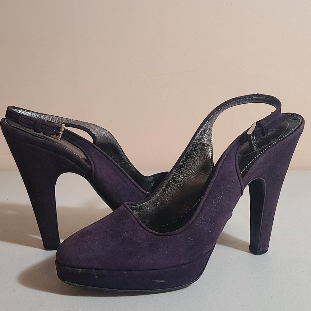 Prada Purple Pumps Heels 36.5 Vintage Rare Classy MSRP 1000+